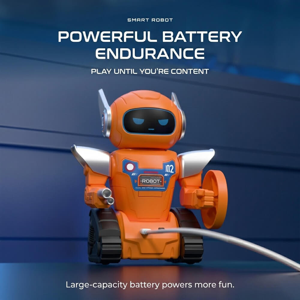 2.4G RC Robot Voice Controlled Smart Delivery Robot Toy with Sound Effects and Dancing for Kids