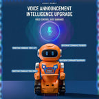2.4G RC Robot Voice Controlled Smart Delivery Robot Toy with Sound Effects and Dancing for Kids