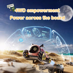 2.4 GHz RC Stunt Car Spray Remote Control Caterpillar 4WD 360° Rotation Car with Music Lights