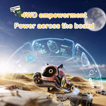 2.4 GHz RC Stunt Car Spray Remote Control Caterpillar 4WD 360° Rotation Car with Music Lights