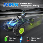 2.4GHz RC Motorcycle 2in1 RC Stunt Car Remote Control 360 Degree Rotation Drift Motorcycle
