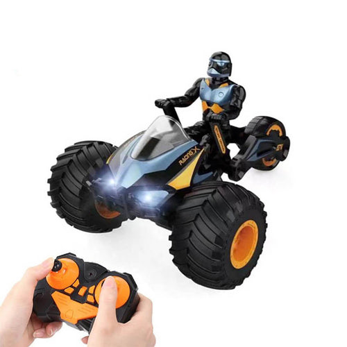 2.4GHz RC Motorcycle 2in1 RC Stunt Car Remote Control 360 Degree Rotation Drift Motorcycle