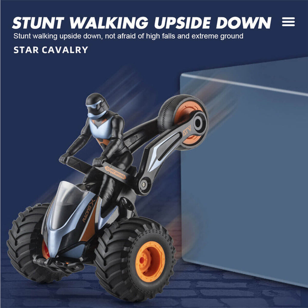 2.4GHz RC Motorcycle 2in1 RC Stunt Car Remote Control 360 Degree Rotation Drift Motorcycle