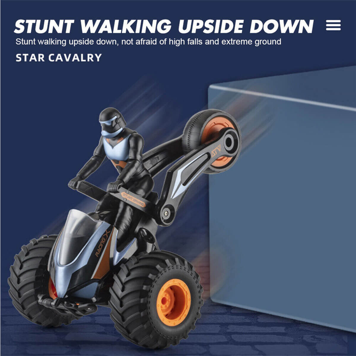 2.4GHz RC Motorcycle 2in1 RC Stunt Car Remote Control 360 Degree Rotation Drift Motorcycle