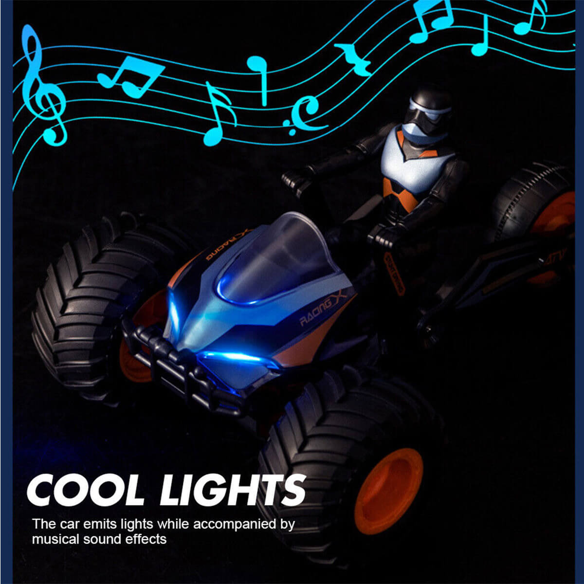 2.4GHz RC Motorcycle 2in1 RC Stunt Car Remote Control 360 Degree Rotation Drift Motorcycle