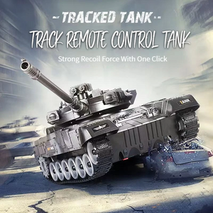 9CH Remote Control Tank 2.4G Tracked Tank 360° Rotating Turret with Light Sound Effects