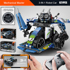 3 in 1 STEM RC Robot Car Building Blocks DIY Kit 4WD Remote Control APP Programming Drift Robot Car