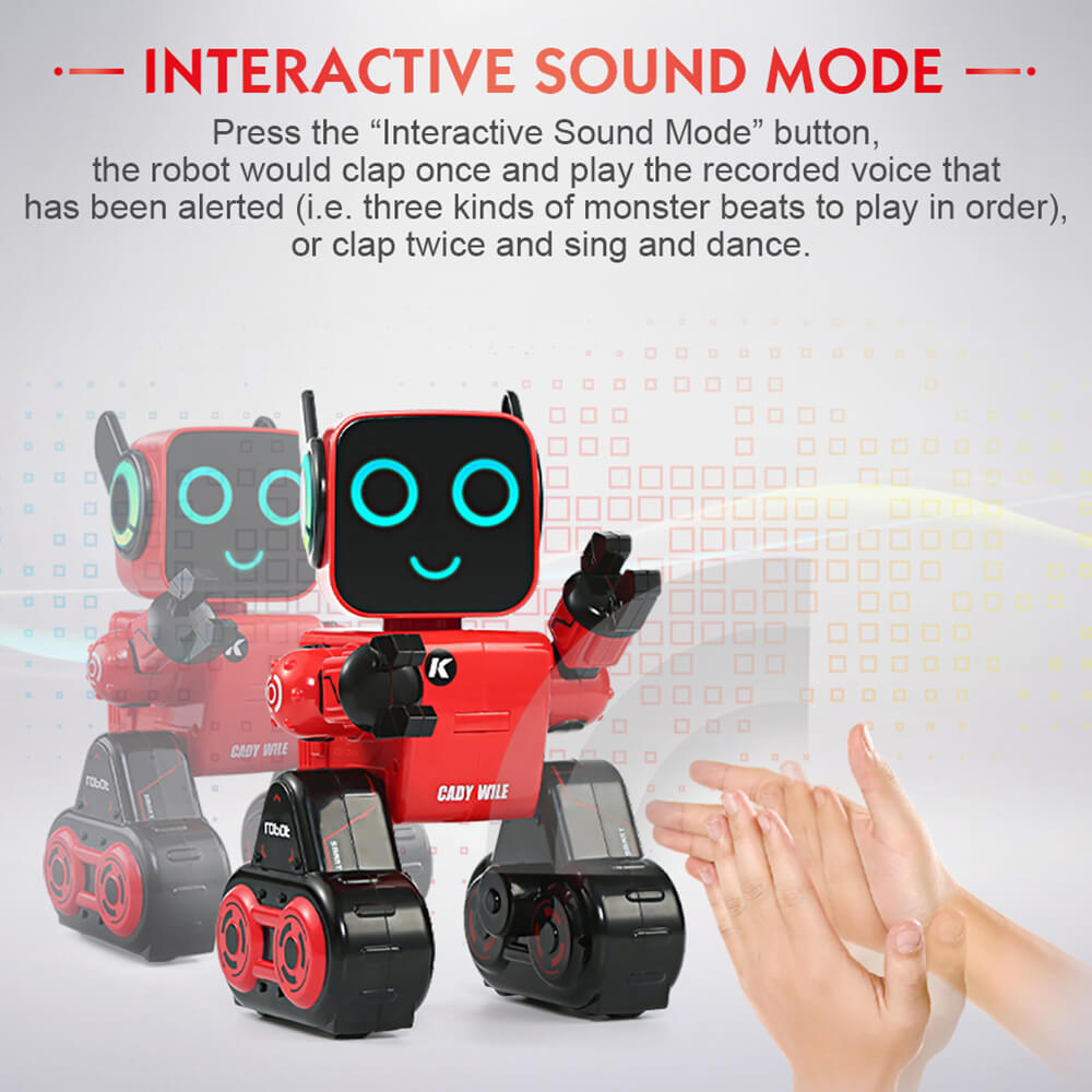 Kids Smart RC Robot Toy with Touch & Sound Control Intelligent Programmable Robot