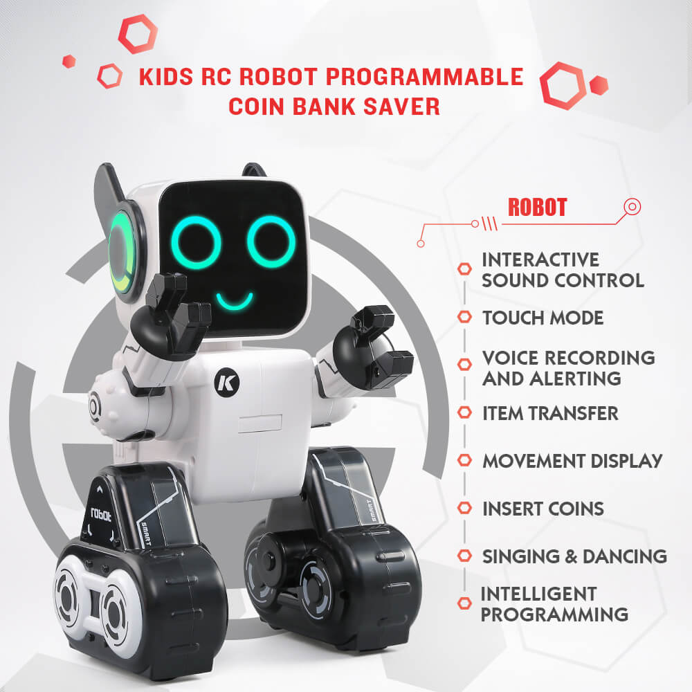 Kids Smart RC Robot Toy with Touch & Sound Control Intelligent Programmable Robot