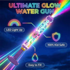 Water Gun Rainbow LED Water Blaster with Remote Control Summer Water Toy for Day and Night Outdoor Play