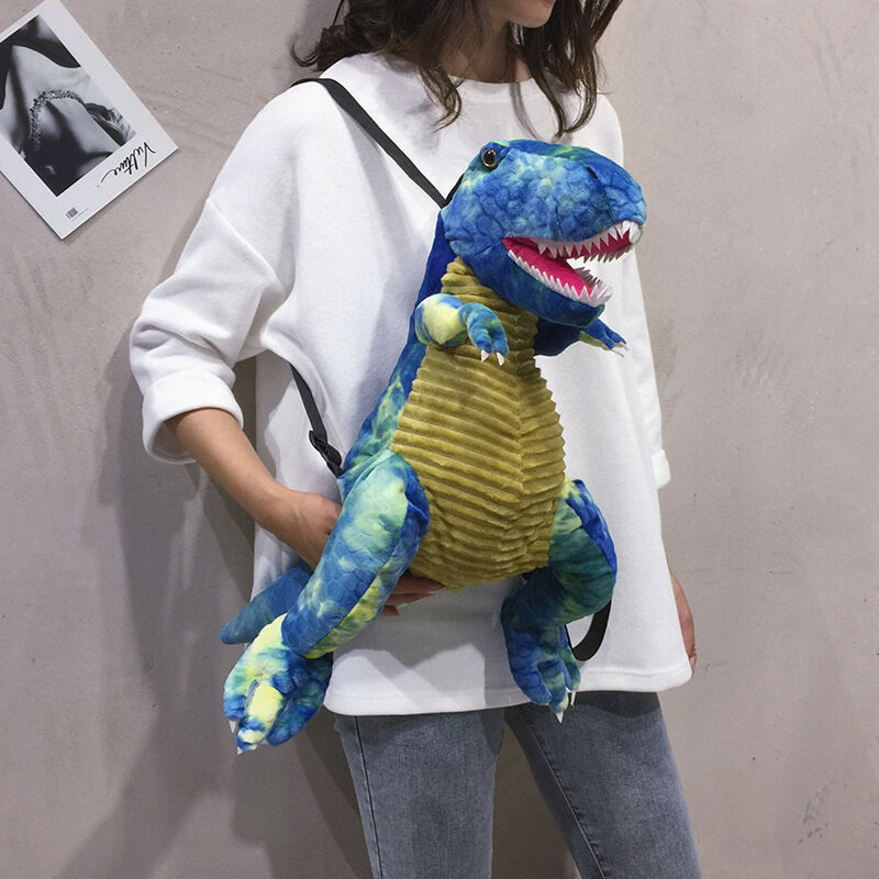 Realistic T-Rex Backpack Large Creative Plush Backpack Soft Plush Toy for Kids and Adults