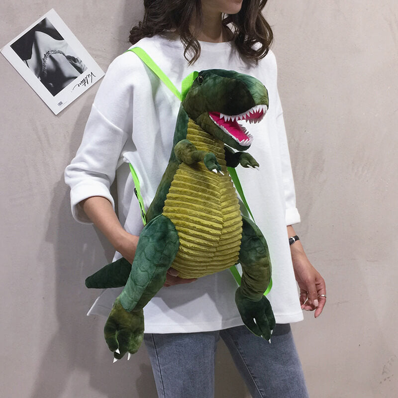 Realistic T-Rex Backpack Large Creative Plush Backpack Soft Plush Toy for Kids and Adults