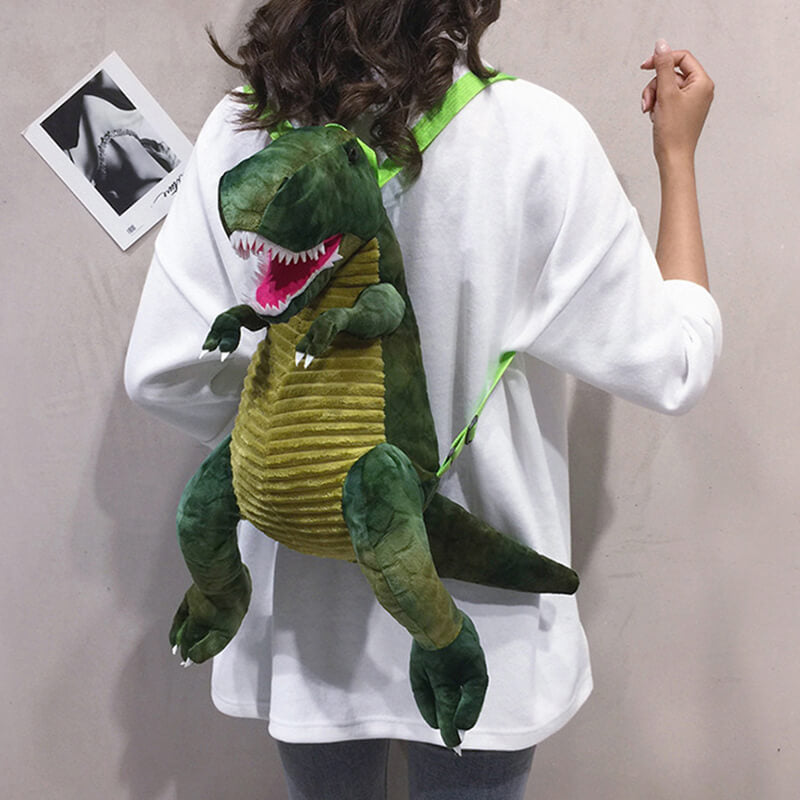 Realistic T-Rex Backpack Large Creative Plush Backpack Soft Plush Toy for Kids and Adults