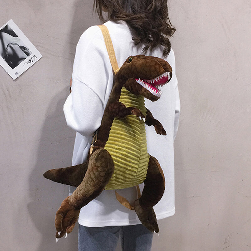 Realistic T-Rex Backpack Large Creative Plush Backpack Soft Plush Toy for Kids and Adults