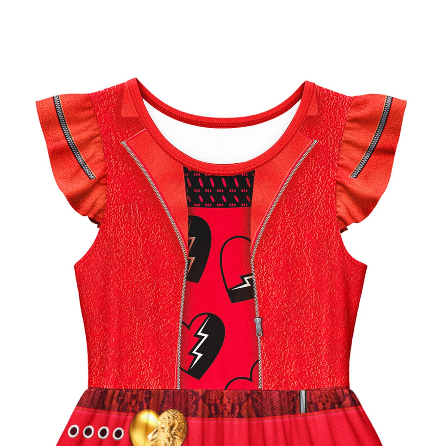 Girls Queen of Hearts Costume The Rise of Red Princess Dress Chloe Charming Outfit for Halloween