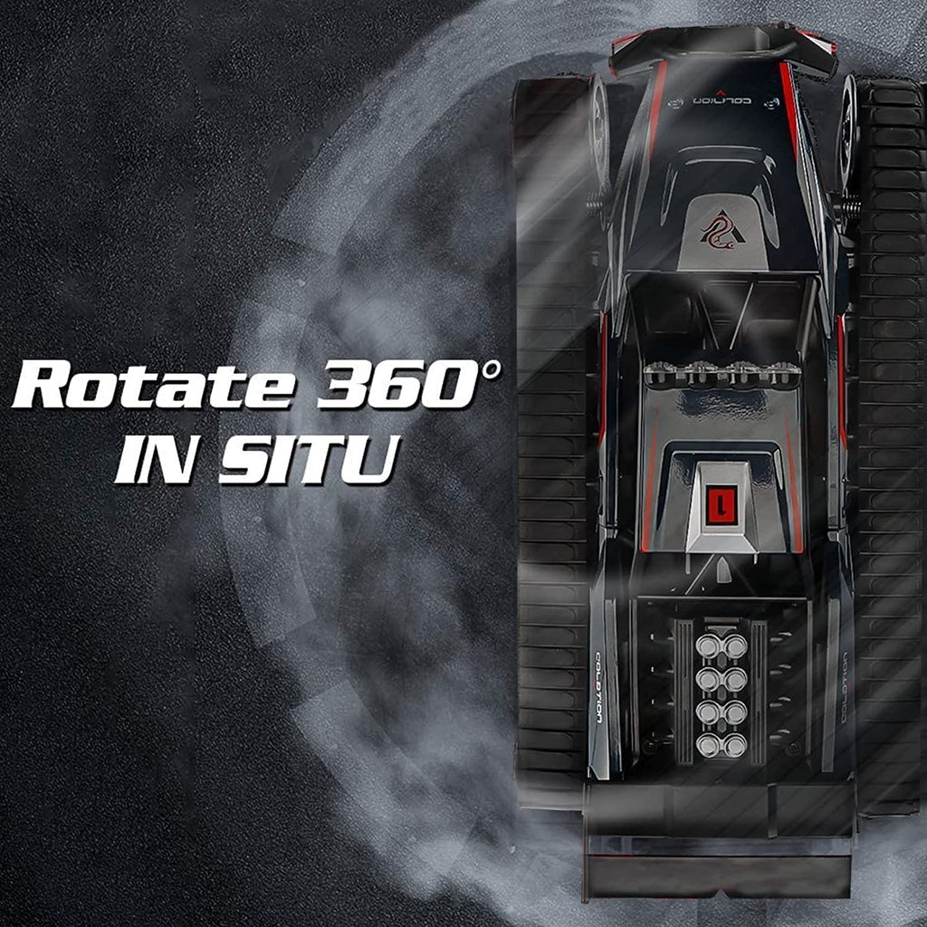 4WD RC Tank 360° Rotation Spray Tank Alloy 2.4G Remote Control Crawler Tank