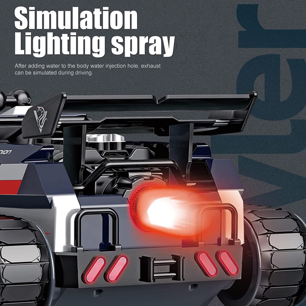 4WD RC Tank 360° Rotation Spray Tank Alloy 2.4G Remote Control Crawler Tank