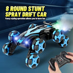 2.4G Eight-wheel Stunt Car 4WD Remote Control Car Spray Drift Climbing Car