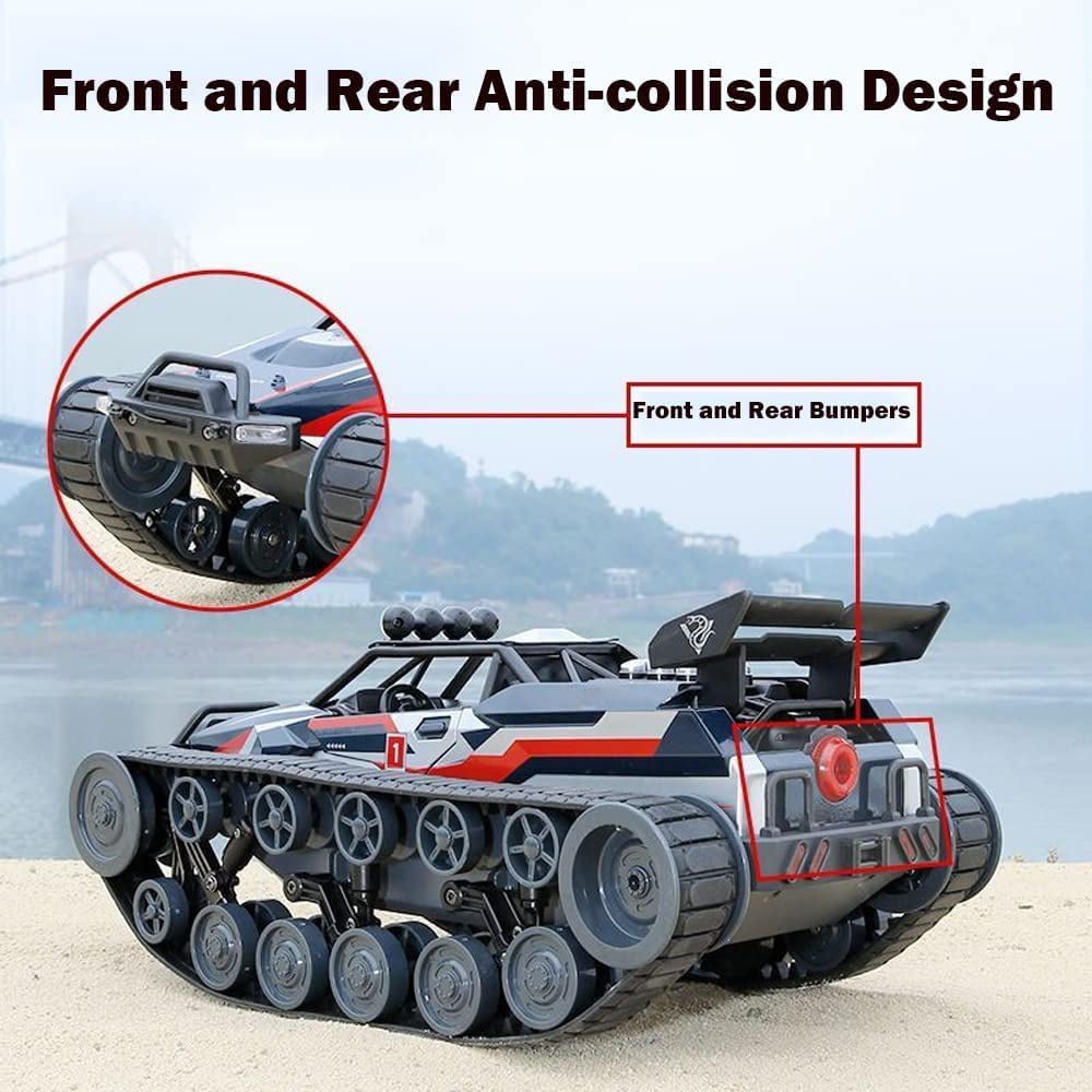 4WD RC Tank 360° Rotation Spray Tank Alloy 2.4G Remote Control Crawler Tank