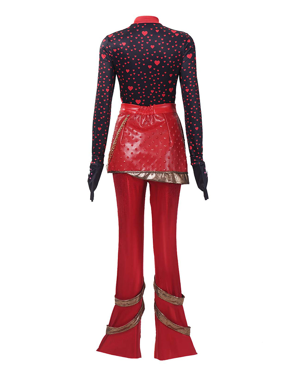 Red Princess Costume Movie 5 Red Shirt PU Leather Skirt with Gloves and Accessories for Cosplay Parties