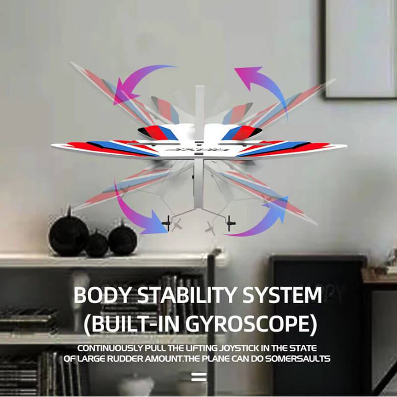2.4G Remote Control Aircraft 2CH Glider Built-in Gyroscope RC Plane Indoor Outdoor Toy