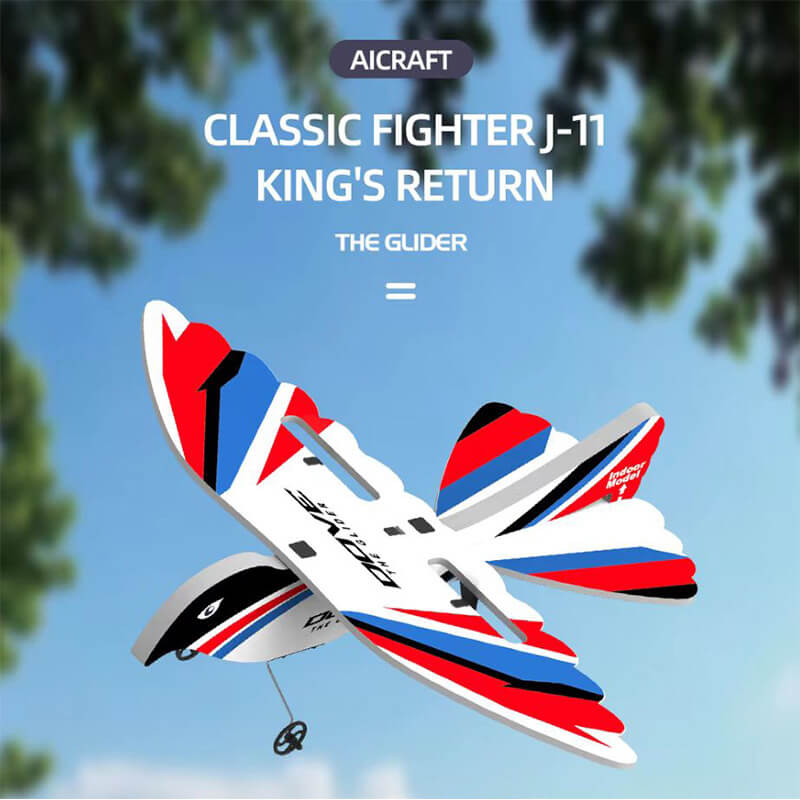 2.4G Remote Control Aircraft 2CH Glider Built-in Gyroscope RC Plane Indoor Outdoor Toy