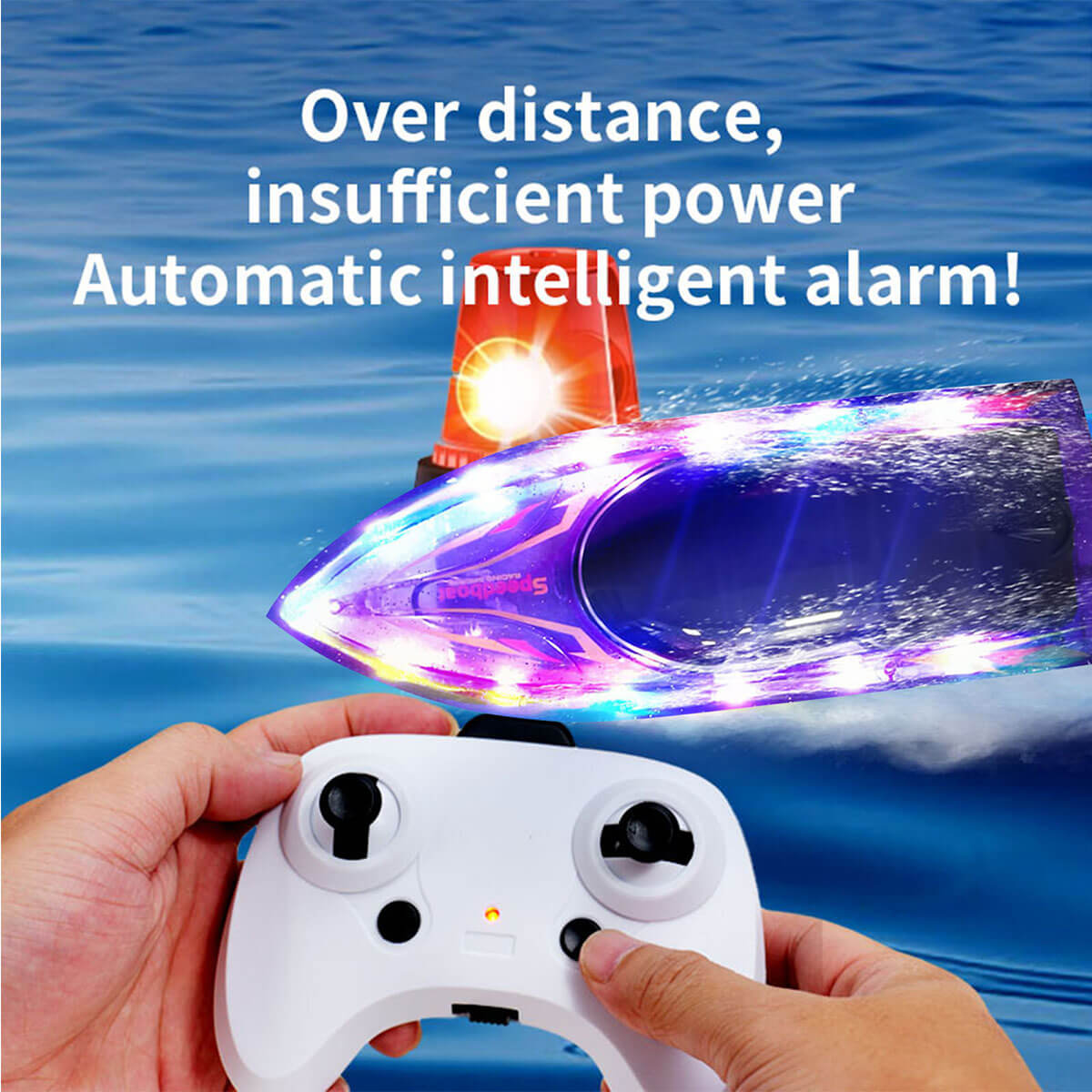 2.4G Remote Control Boat RC Electronic Racing Boat Whole Body Waterproof With LED light