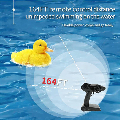 2.4GHz Remote Control Boat Simulation RC Duck Toy with Dual Motors For Kids and Adults