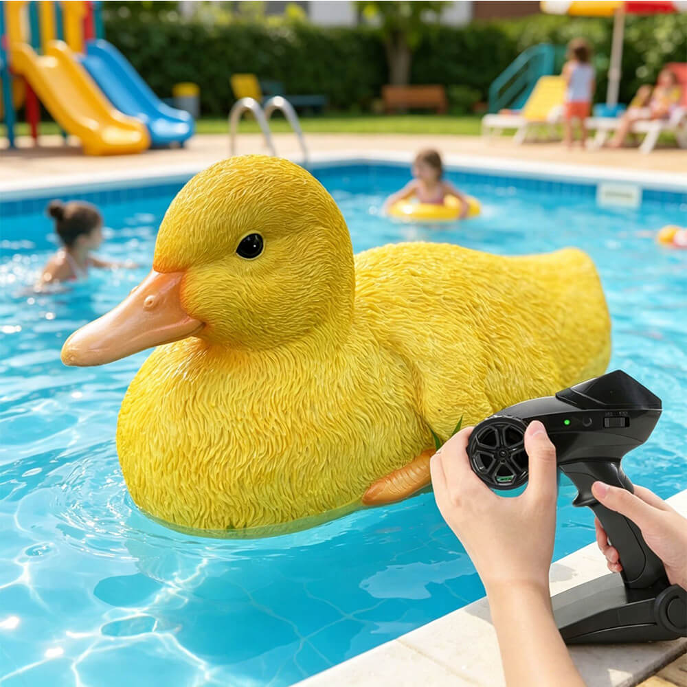 2.4GHz Remote Control Boat Simulation RC Duck Toy with Dual Motors For Kids and Adults