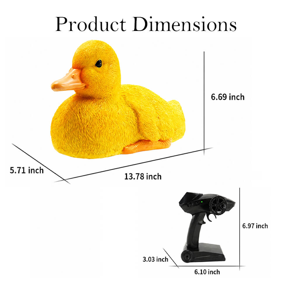 2.4GHz Remote Control Boat Simulation RC Duck Toy with Dual Motors For Kids and Adults