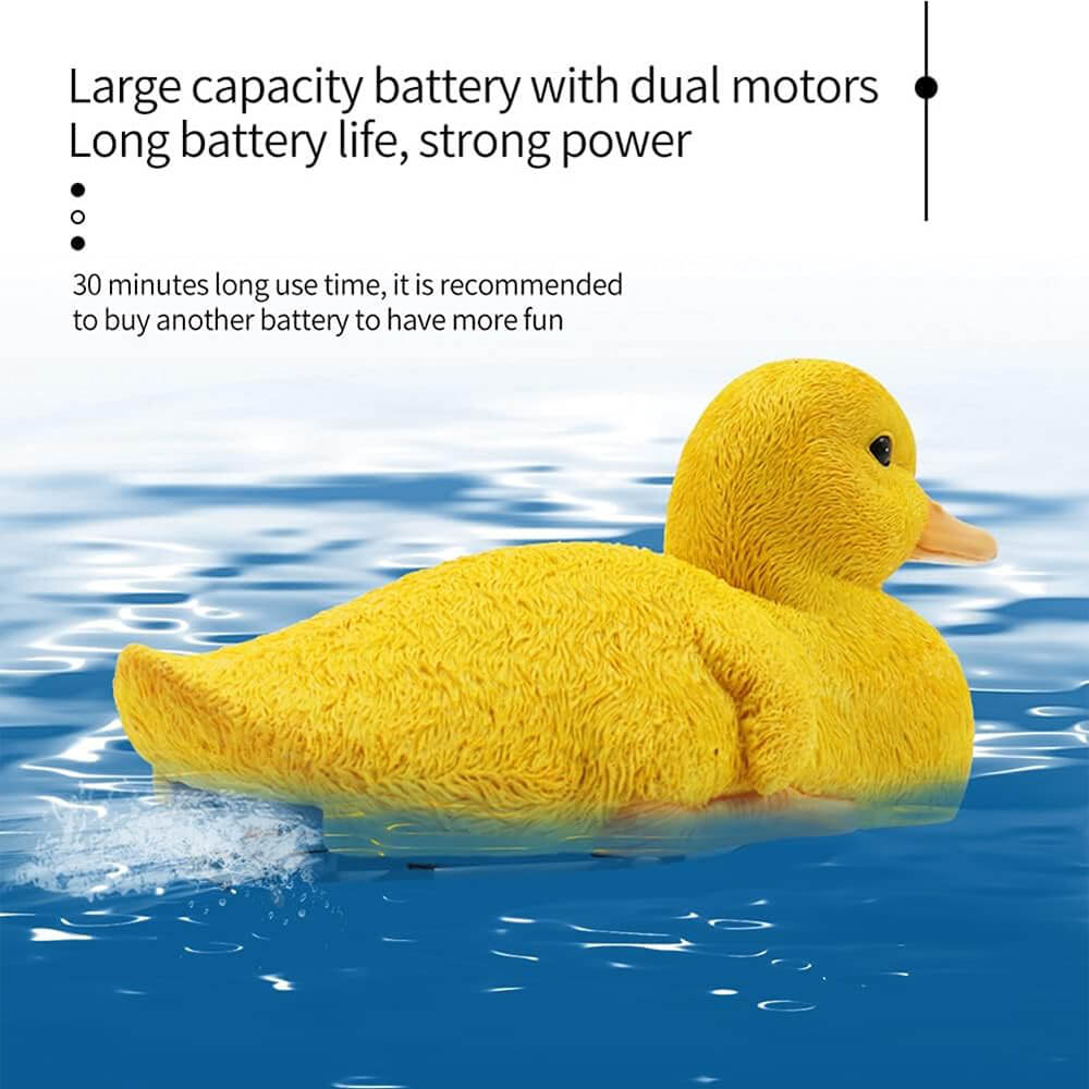 2.4GHz Remote Control Boat Simulation RC Duck Toy with Dual Motors For Kids and Adults