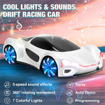 Remote Control Car 4WD Drift Racing Car Dual Remote Control with Light Spray