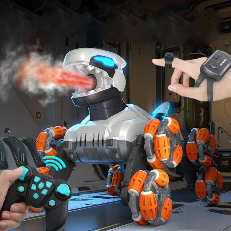 2.4G Remote Control Car 8WD Stunt Mechanical Dinosaur Spray Electric Car