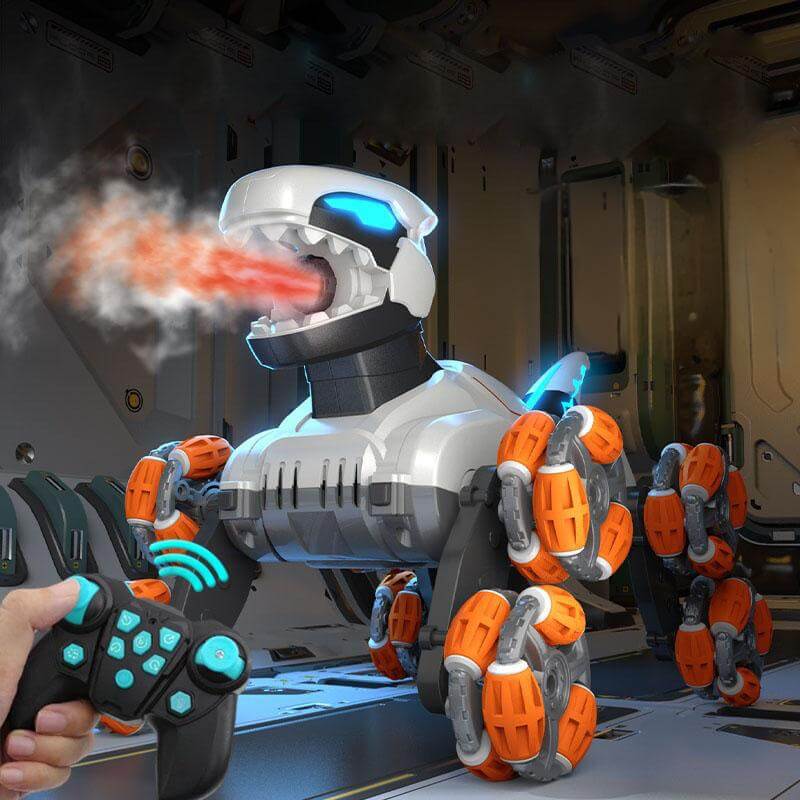 2.4G Remote Control Car 8WD Stunt Mechanical Dinosaur Spray Electric Car