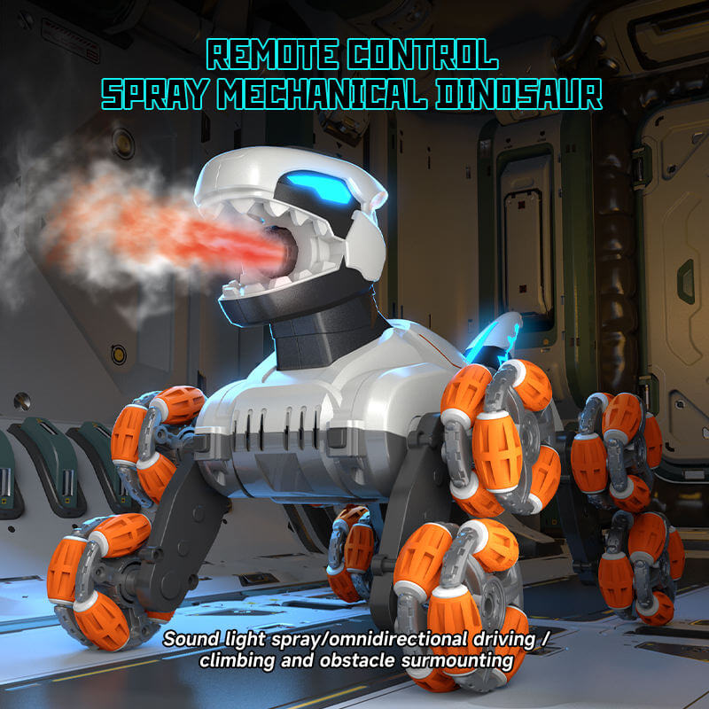 2.4G Remote Control Car 8WD Stunt Mechanical Dinosaur Spray Electric Car