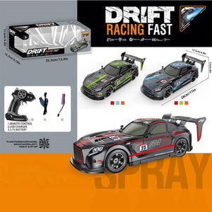 Remote Control Car RC Drift Car 4WD Electric Drift Racing Car with Light Music Spray for Kids