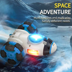 2.4G Remote Control Car Space Rocket Stunt Car Dual Control Spray RC Car with Light