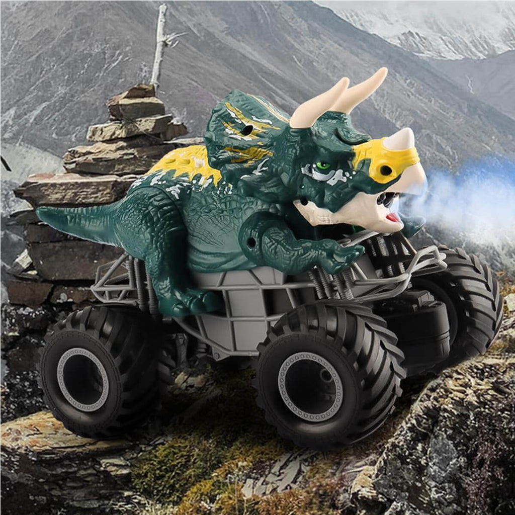 Remote Control Dinosaur Car Kids 2.4Ghz RC Dinosaur Truck Toys with Light Sound Spray Function