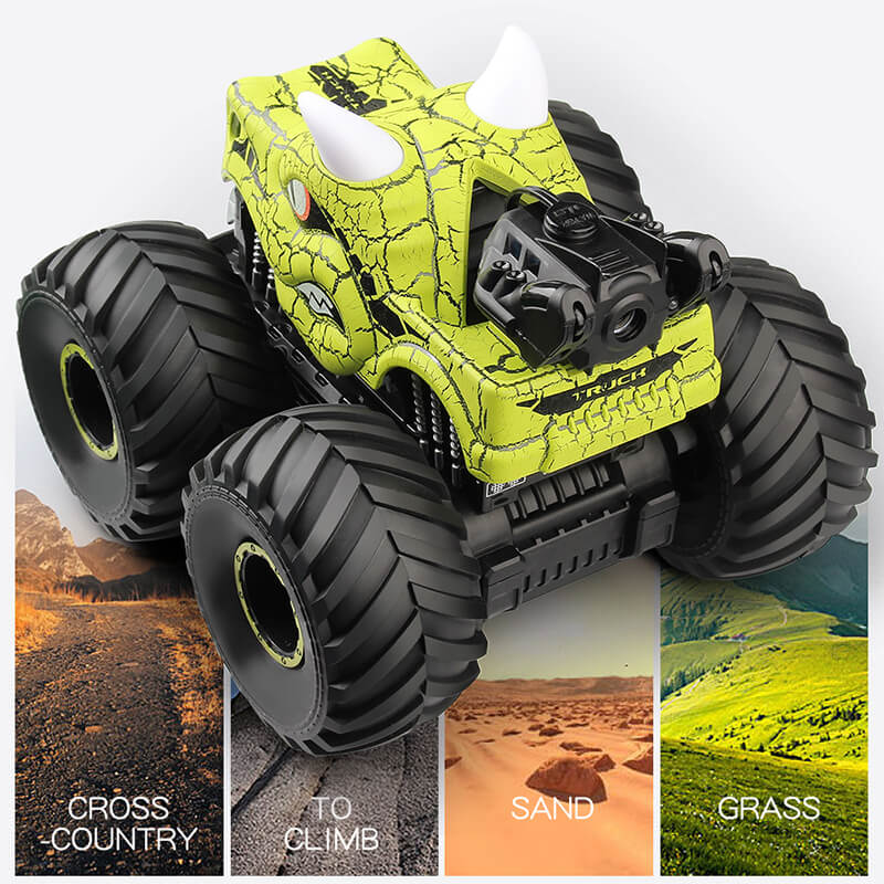 Kids RC Car Dinosaur Remote Control Car 2.4Ghz Stunt Car with Lights Sound and Spray Function