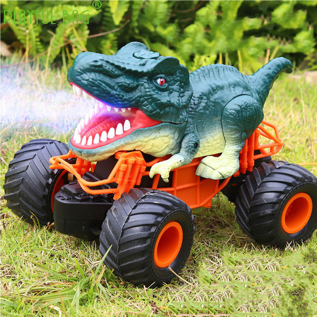 Remote Control Dinosaur Car Kids 2.4Ghz RC Dinosaur Truck Toys with Light Sound Spray Function