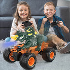 Remote Control Dinosaur Car Kids 2.4Ghz RC Dinosaur Truck Toys with Light Sound Spray Function