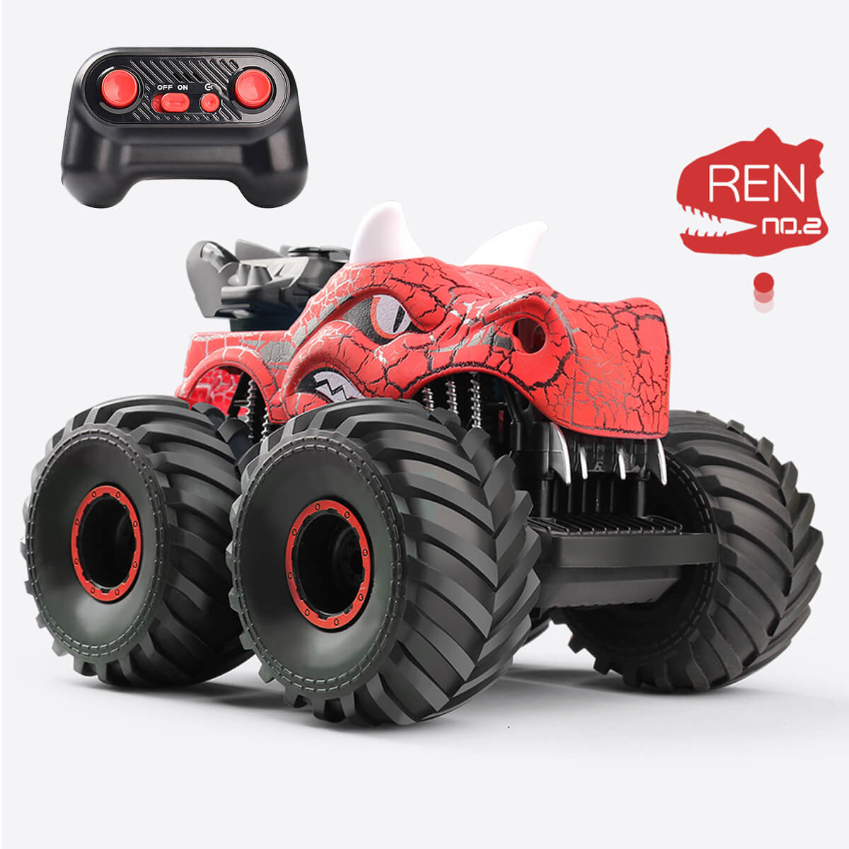 Kids RC Car Dinosaur Remote Control Car 2.4Ghz Stunt Car with Lights Sound and Spray Function