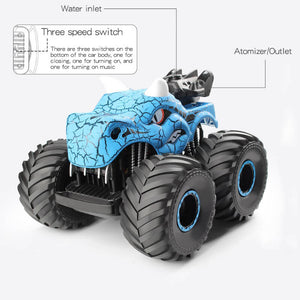 Kids RC Car Dinosaur Remote Control Car 2.4Ghz Stunt Car with Lights Sound and Spray Function