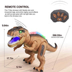 Kids RC Dinosaur Toy Remote Control Dinosaur T-Rex With LED Light Up, Walking & Roaring Realistic Dinosaur Toys