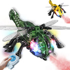 2.4G Remote Control Dragonfly Mechanical Spray Insect with Music and Lights Holiday Toys