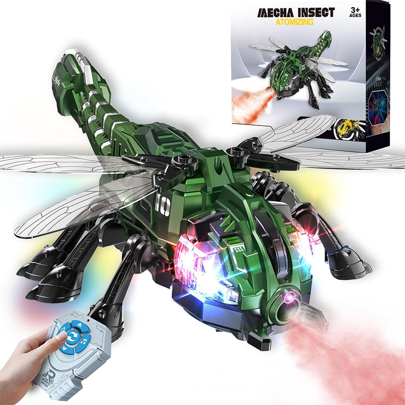 2.4G Remote Control Dragonfly Mechanical Spray Insect with Music and L ...