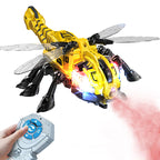 2.4G Remote Control Dragonfly Mechanical Spray Insect with Music and Lights Holiday Toys