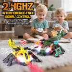 2.4G Remote Control Dragonfly Mechanical Spray Insect with Music and Lights Holiday Toys