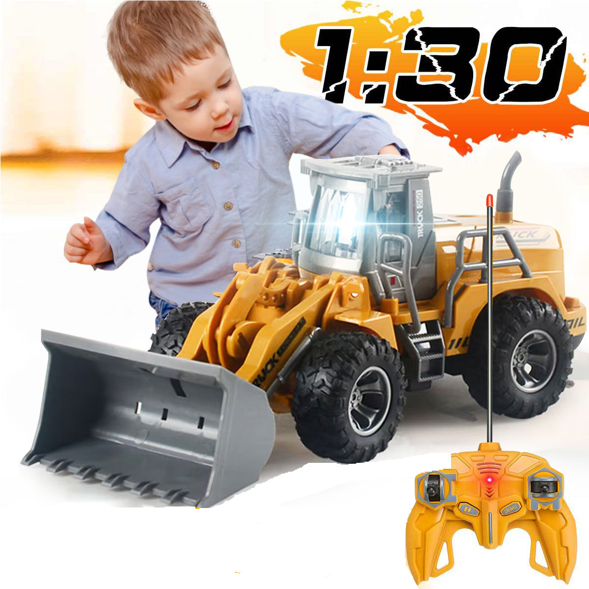 5CH/4CH RC Engineering Vehicle 1/30 RC Excavator Bulldozer Road Roller Engineering Car with Lights