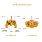 5CH/4CH RC Engineering Vehicle 1/30 RC Excavator Bulldozer Road Roller Engineering Car with Lights